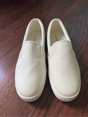 Canvas Slip-On Sneakers in White